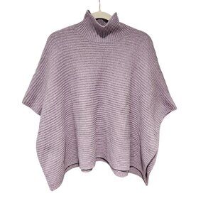 J. Jill Woman Size OS S-L Poncho Style Ribbed Knit Turtle Neck Sweater NWT Boho